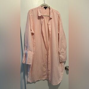 J crew light pink button up tunic